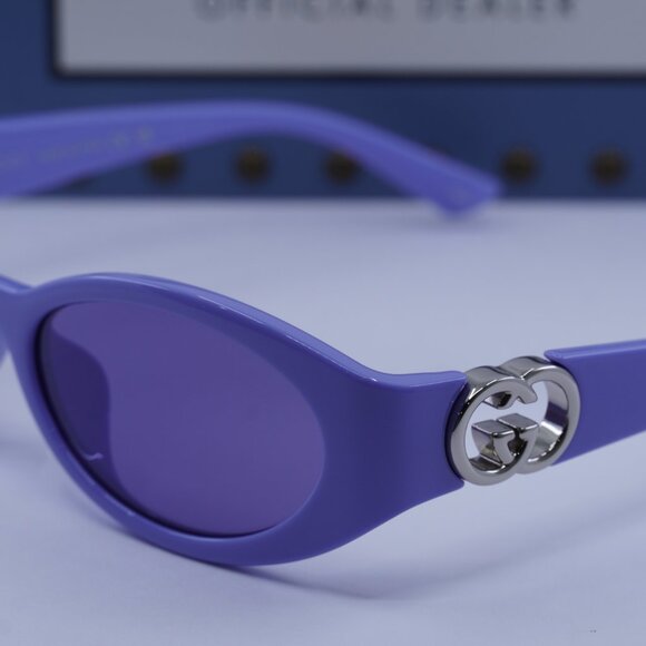 Gucci GG1662SA 003 Oval Sunglasses - Lilac